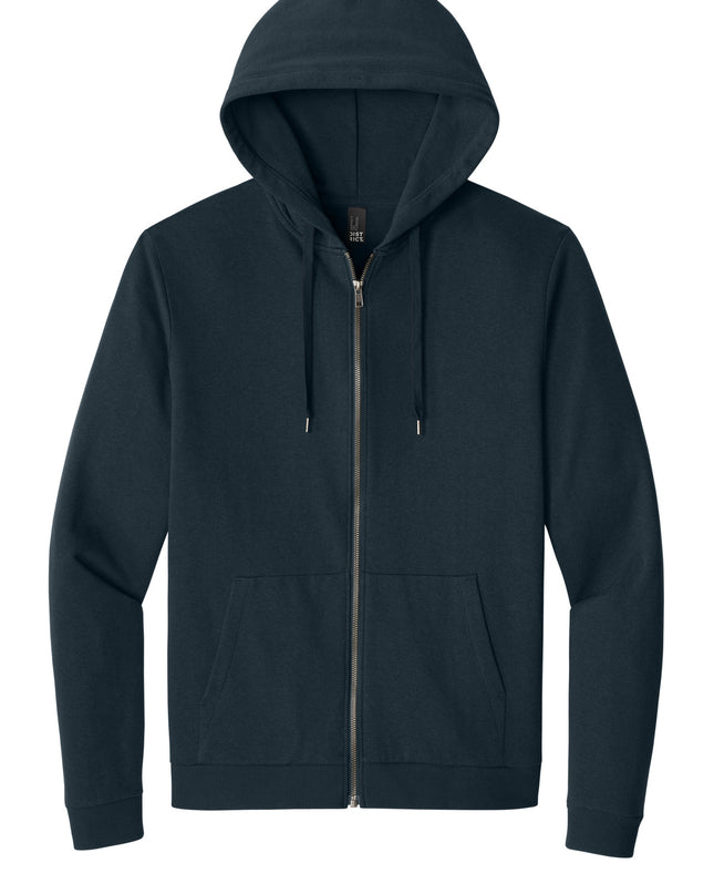 District Perfect Tri Fleece Full-Zip Hoodie DT1302 - New Navy