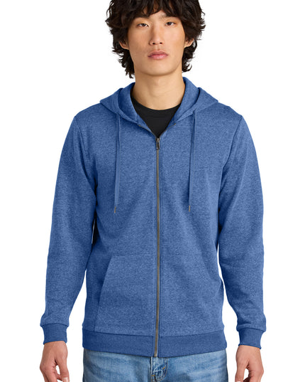 District Perfect Tri Fleece Full-Zip Hoodie DT1302 - Royal Frost