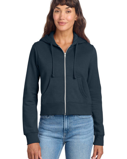 District Women's V.I.T. Fleece Full-Zip Hoodie DT6103 - New Navy