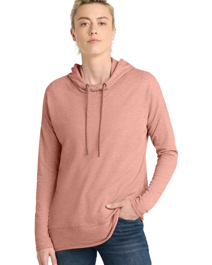 District  Women's Featherweight French Terry  Hoodie DT671 - Nostalgia Rose Heather