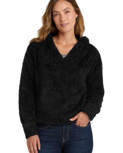 Port Authority  Women's Cozy Fleece Hoodie. L132 - Black