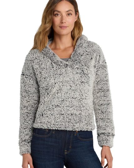Port Authority  Women's Cozy Fleece Hoodie. L132 - Grey Heather