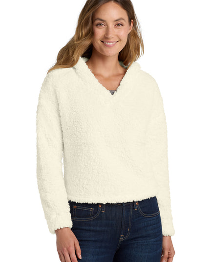 Port Authority  Women's Cozy Fleece Hoodie. L132 - Marshmallow