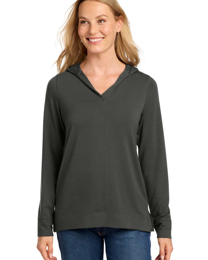 Port Authority Women's Microterry Pullover Hoodie LK826 - Charcoal