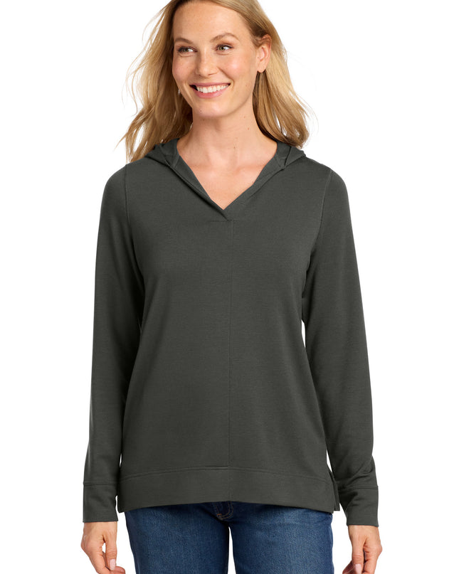 Port Authority Women's Microterry Pullover Hoodie LK826 - Charcoal