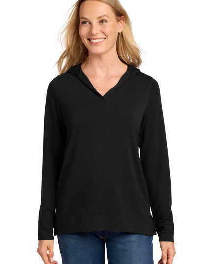 Port Authority Women's Microterry Pullover Hoodie LK826 - Deep Black
