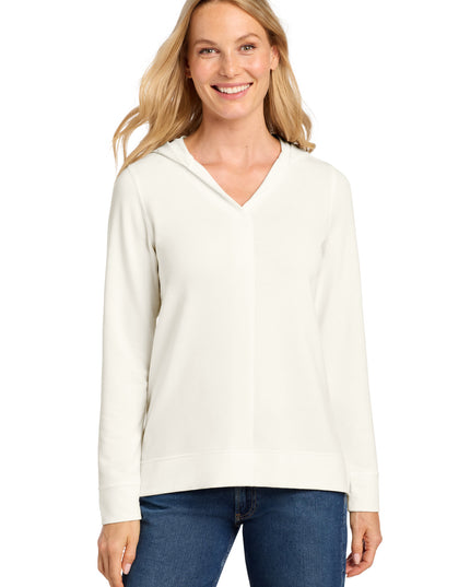 Port Authority Women's Microterry Pullover Hoodie LK826 - Ivory Chiffon