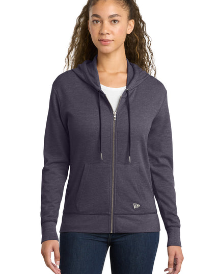 New Era Women's Thermal Full-Zip Hoodie LNEA141 - True Navy Heather