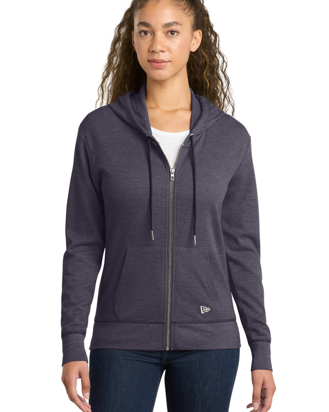 New Era Women's Thermal Full-Zip Hoodie LNEA141 - True Navy Heather