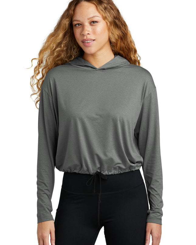New Era Women's Power Long Sleeve Hoodie LNEA229 - Shadow Grey Heather