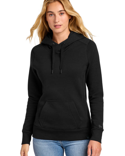 New Era  Women's French Terry Pullover Hoodie. LNEA500 - Black