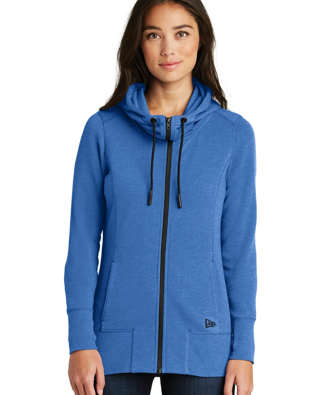 New Era  Women's Tri-Blend Fleece Full-Zip Hoodie. LNEA511 - Royal Heather