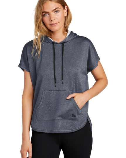 New Era  Women's Performance Terry Short Sleeve Hoodie LNEA533 - True Navy Heather
