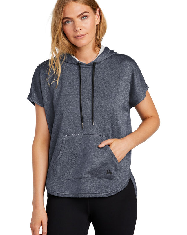 New Era  Women's Performance Terry Short Sleeve Hoodie LNEA533 - True Navy Heather