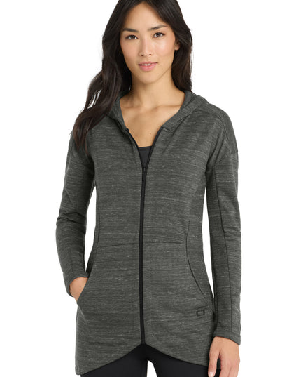 OGIO Women's Flux Full-Zip Hoodie LOG823 - Tarmac Grey Heather