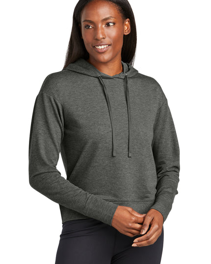 Sport-Tek Women's Sport-Wick Flex Fleece Pullover Hoodie LST562 - Dark Grey Heather