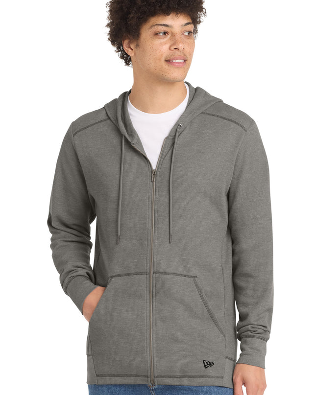 New Era Thermal Full-Zip Hoodie NEA141 - Shadow Grey Heather