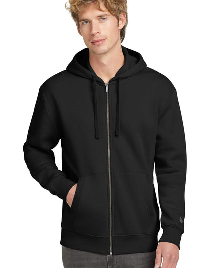 New Era Heritage Fleece Full-Zip Hoodie NEA526 - Black