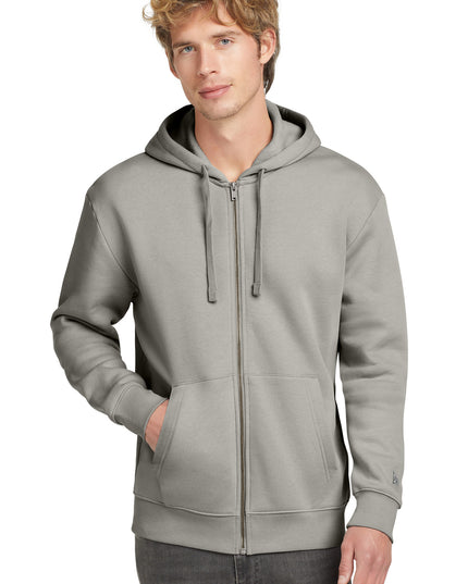 New Era Heritage Fleece Full-Zip Hoodie NEA526 - Rainstorm Grey