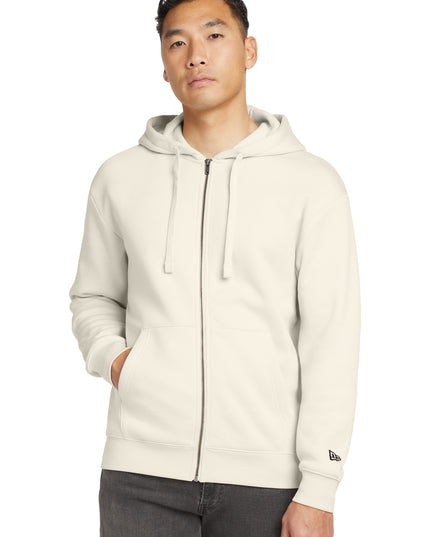 New Era Heritage Fleece Full-Zip Hoodie NEA526 - Soft Beige