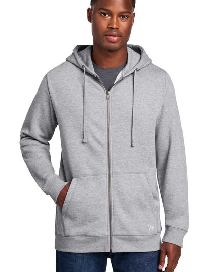 New Era Comeback Fleece Full-Zip Hoodie NEA551 - Athletic Heather