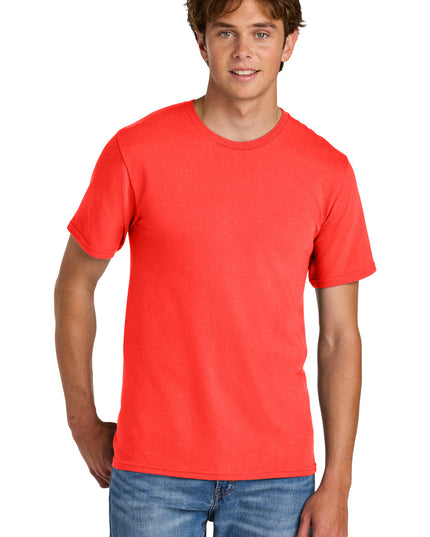 Port & Co Easy Cotton Tee PC43 - Neon Electric Coral