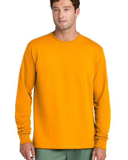 Port & Co Long Sleeve Core Cotton Tee. PC54LS - Gold