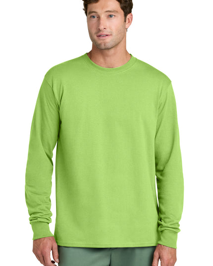 Port & Co Long Sleeve Core Cotton Tee. PC54LS - Lime
