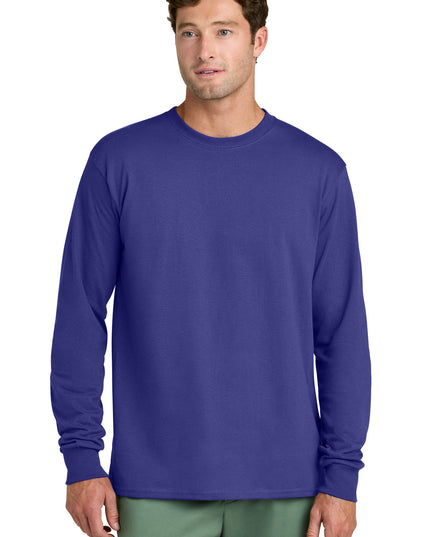 Port & Co Long Sleeve Core Cotton Tee. PC54LS - Purple