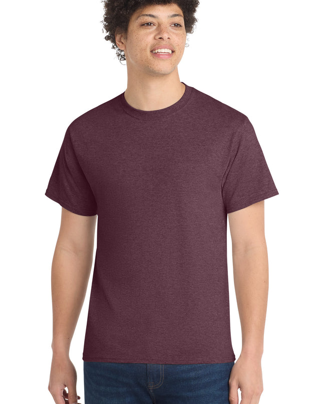 Port & Co Core Cotton Tee. PC54 - Heather Athletic Maroon