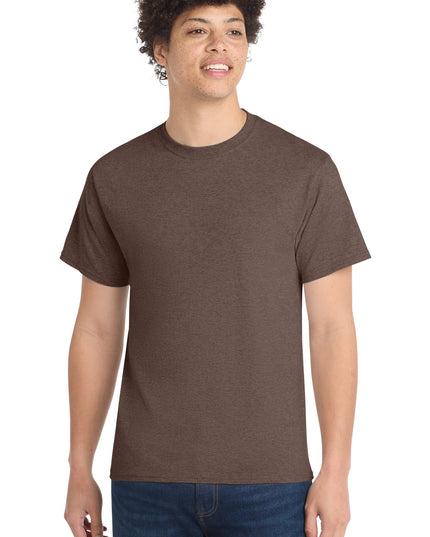 Port & Co Core Cotton Tee. PC54 - Heather Dark Chocolate Brown