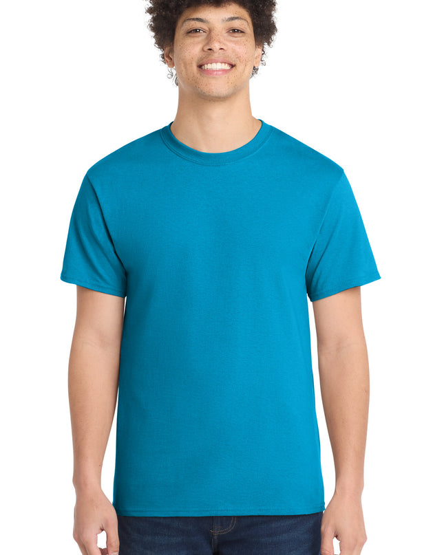 Port & Co Core Cotton Tee. PC54 - Neon Blue