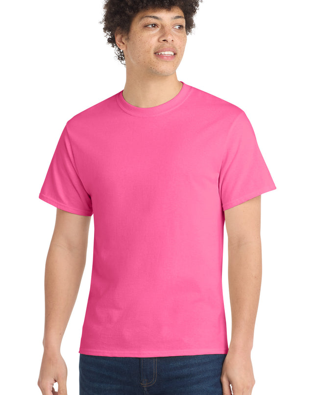 Port & Co Core Cotton Tee. PC54 - Neon Pink