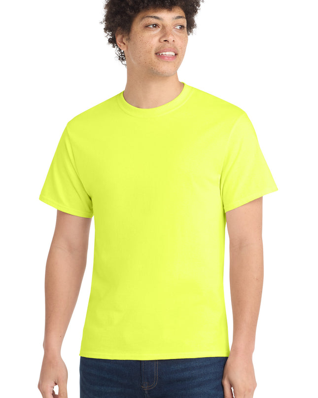 Port & Co Core Cotton Tee. PC54 - Neon Yellow