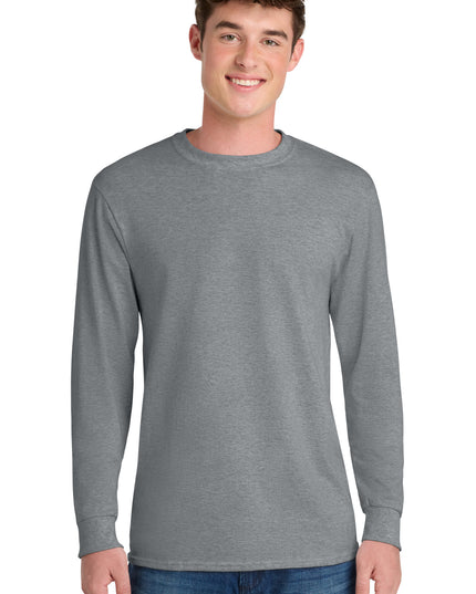 Port & Co Long Sleeve Core Blend Tee. PC55LS - Athletic Heather