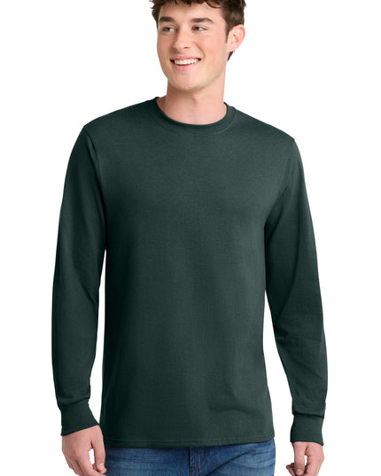 Port & Co Long Sleeve Core Blend Tee. PC55LS - Dark Green