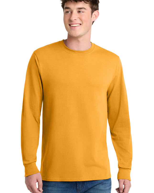 Port & Co Long Sleeve Core Blend Tee. PC55LS - Gold