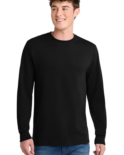 Port & Co Long Sleeve Core Blend Tee. PC55LS - Jet Black