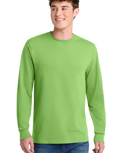 Port & Co Long Sleeve Core Blend Tee. PC55LS - Lime