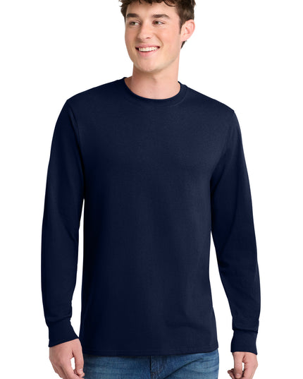 Port & Co Long Sleeve Core Blend Tee. PC55LS - Navy