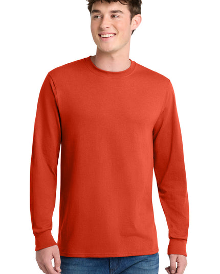 Port & Co Long Sleeve Core Blend Tee. PC55LS - Orange