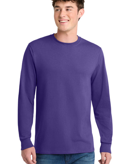 Port & Co Long Sleeve Core Blend Tee. PC55LS - Purple