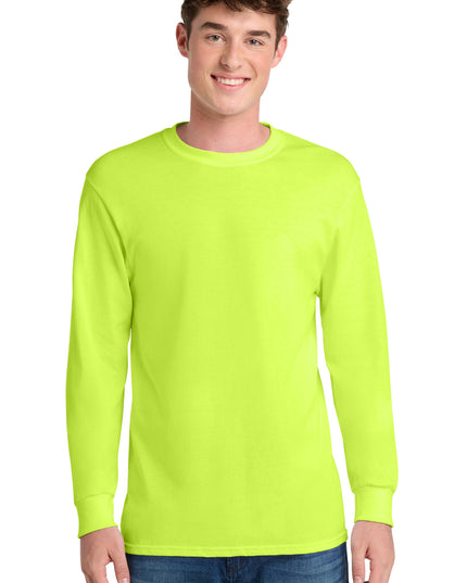 Port & Co Long Sleeve Core Blend Tee. PC55LS - Safety Green