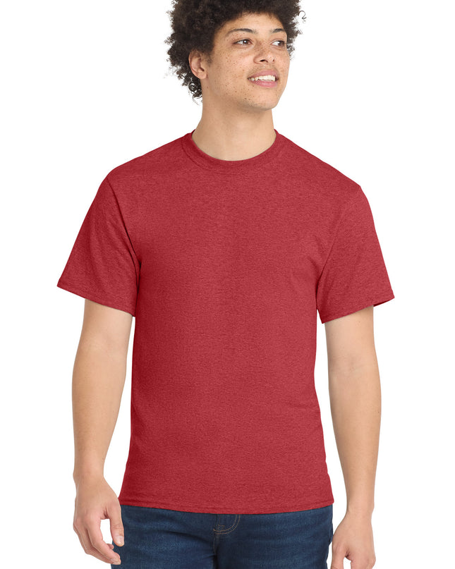 Port & Co Core Blend Tee.  PC55 - Heather Red