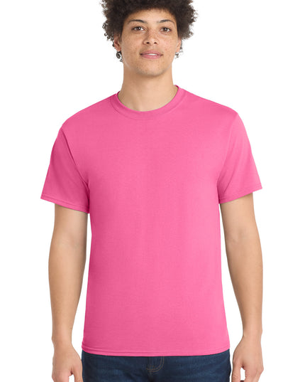 Port & Co Core Blend Tee.  PC55 - Neon Pink