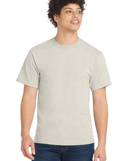 Port & Co Core Blend Tee.  PC55 - Oatmeal Heather