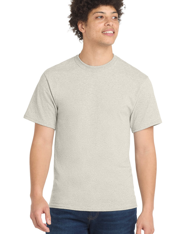 Port & Co Core Blend Tee.  PC55 - Oatmeal Heather