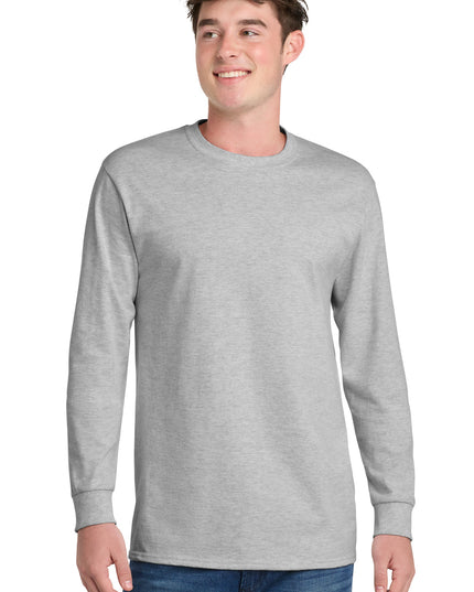Port & Co Long Sleeve Essential Tee. PC61LS - Ash