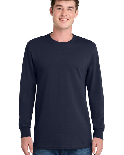 Port & Co Long Sleeve Essential Tee. PC61LS - Deep Navy