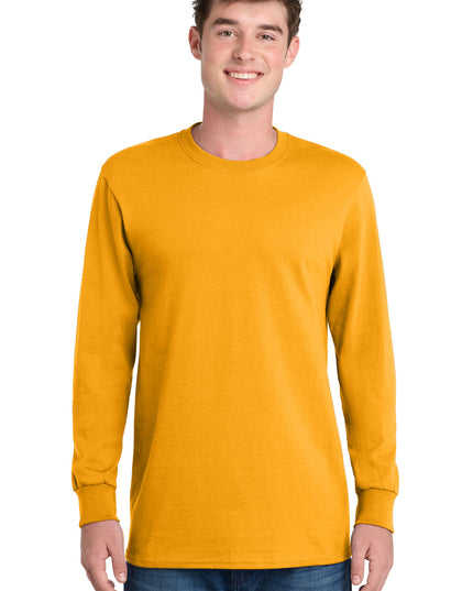 Port & Co Long Sleeve Essential Tee. PC61LS - Gold